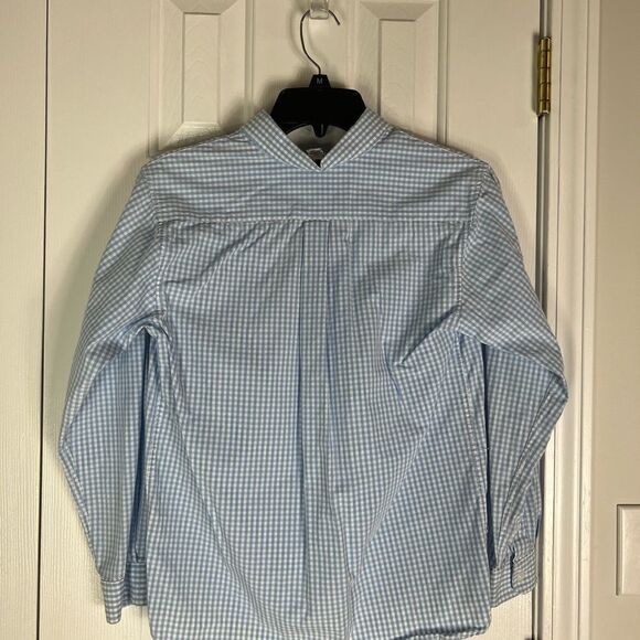 Kitestrings Boys Blue Gingham Button Down Shirt 14 - Picture 2 of 3
